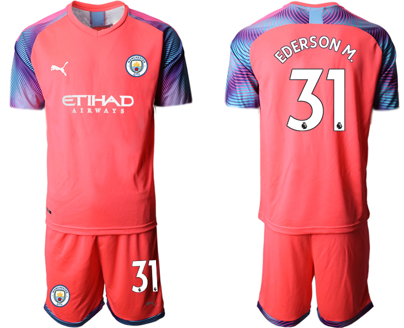 Men 2020-2021 club Manchester City goalkeeper red #31 Soccer Jerseys->manchester city jersey->Soccer Club Jersey